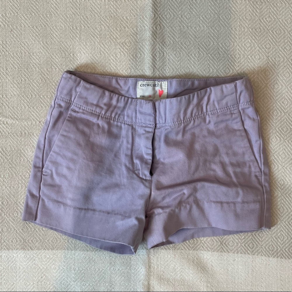 Girls size 3 Crewcut lavender shorts, EUC